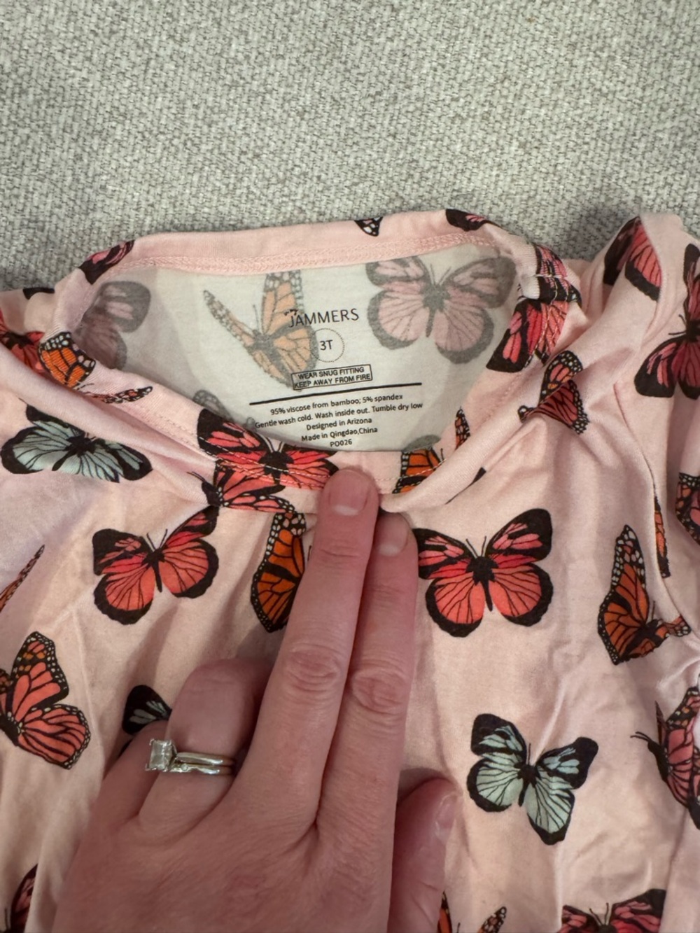 Jammies for Your Jam Kids Pink Butterfly Pajama Set - 3T
